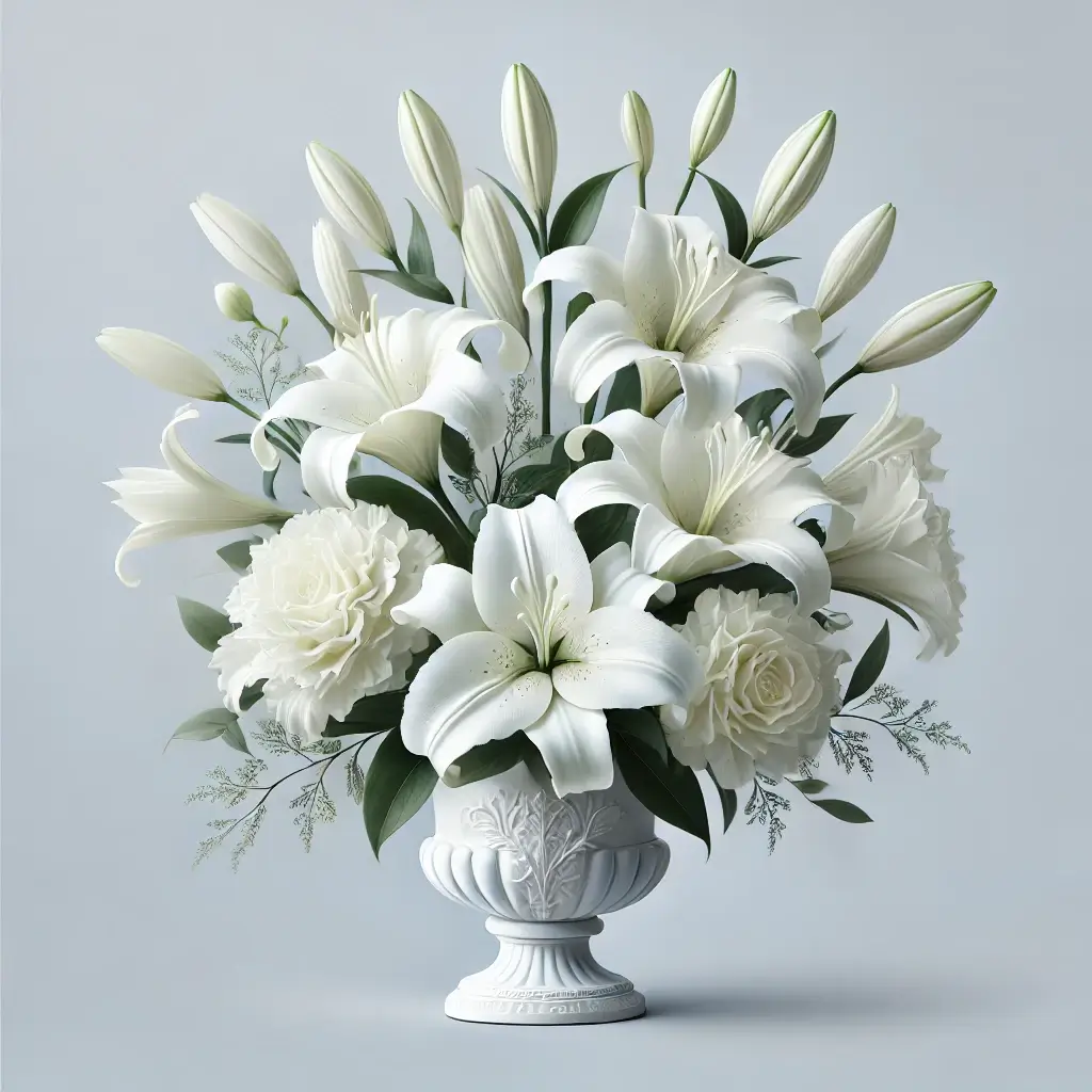 Sympathy White Lily Arrangement