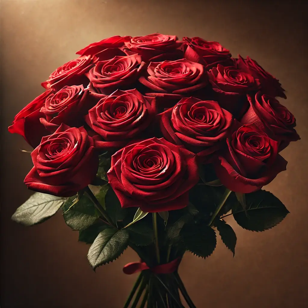 Romantic Red Roses for Valentine's Day